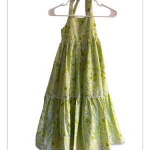 Joie Lime Green Floral Kids Dress super cute and new with tags
